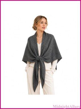Knit Triangle Shawl Wrap Soft Blended Fabric Women's Scarf